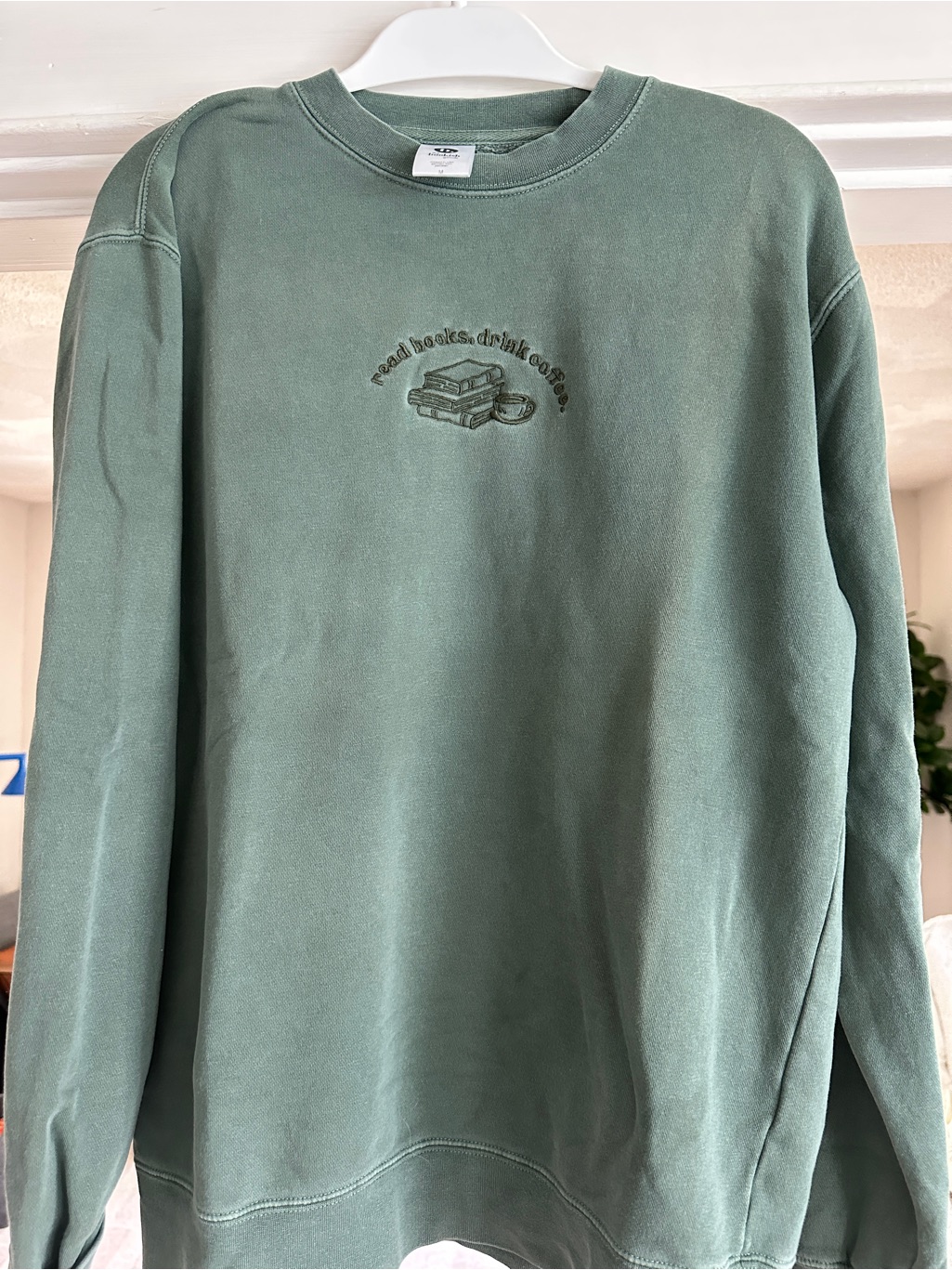 Classic Crewneck Sweatshirt In Sage Green — image 2 of 7